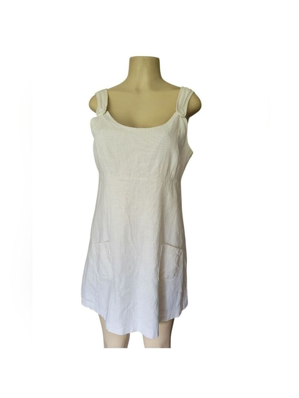 Life Love Fashion White Linen Dress Country Western Spring Summer Sizing Unknown